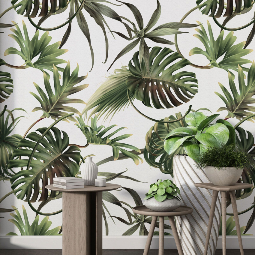 Papier peint motif XL - Motif botanique