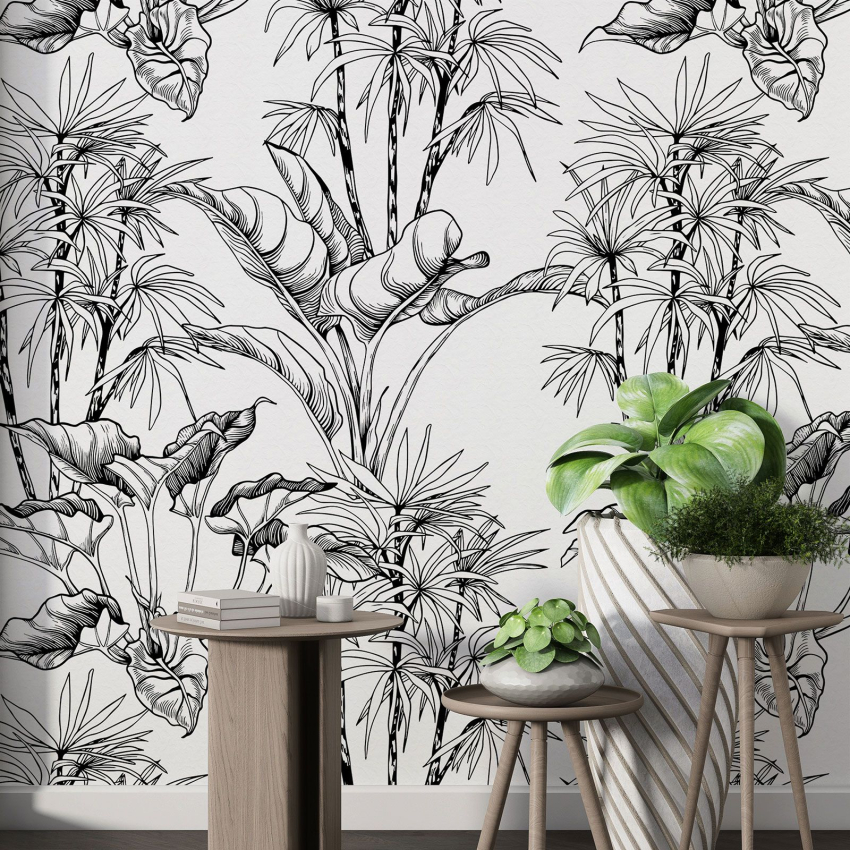 Papier peint motif XL - Motif botanique