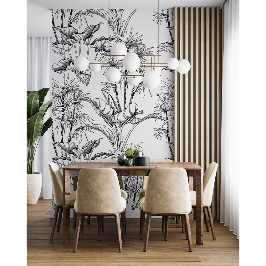 Papier peint motif XL - Motif botanique