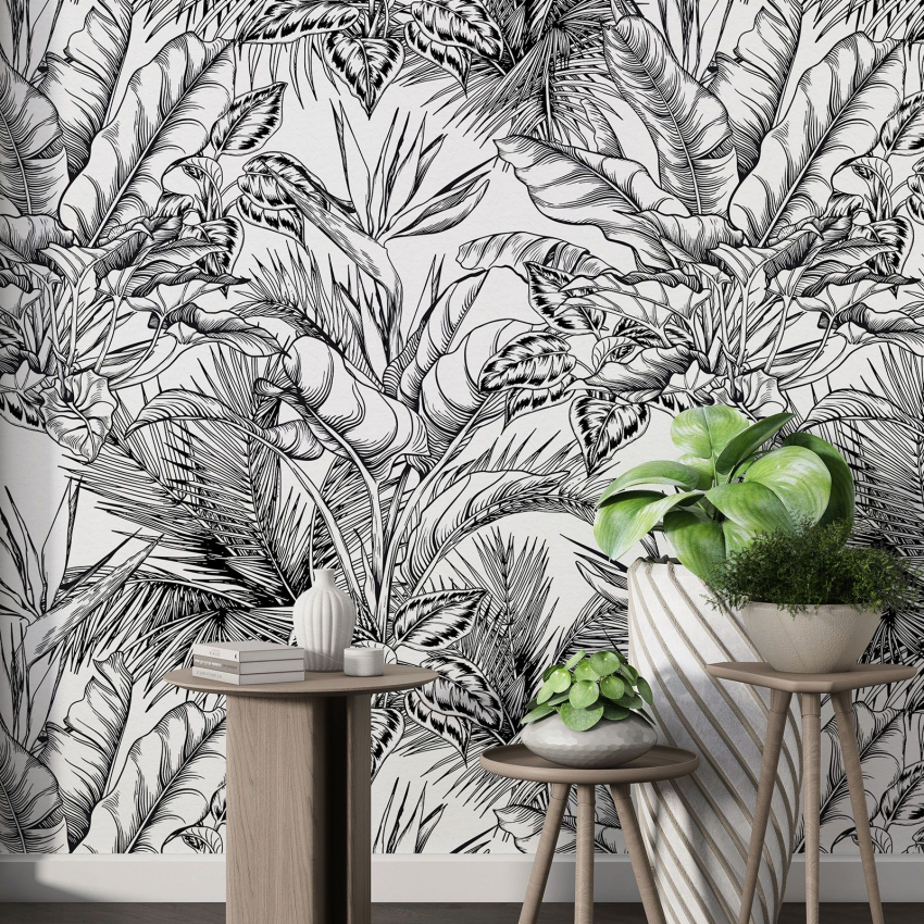 Papier peint motif XL - Motif botanique