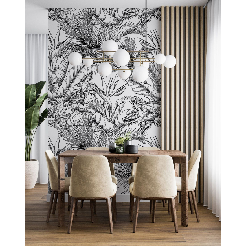 Papier peint motif XL - Motif botanique