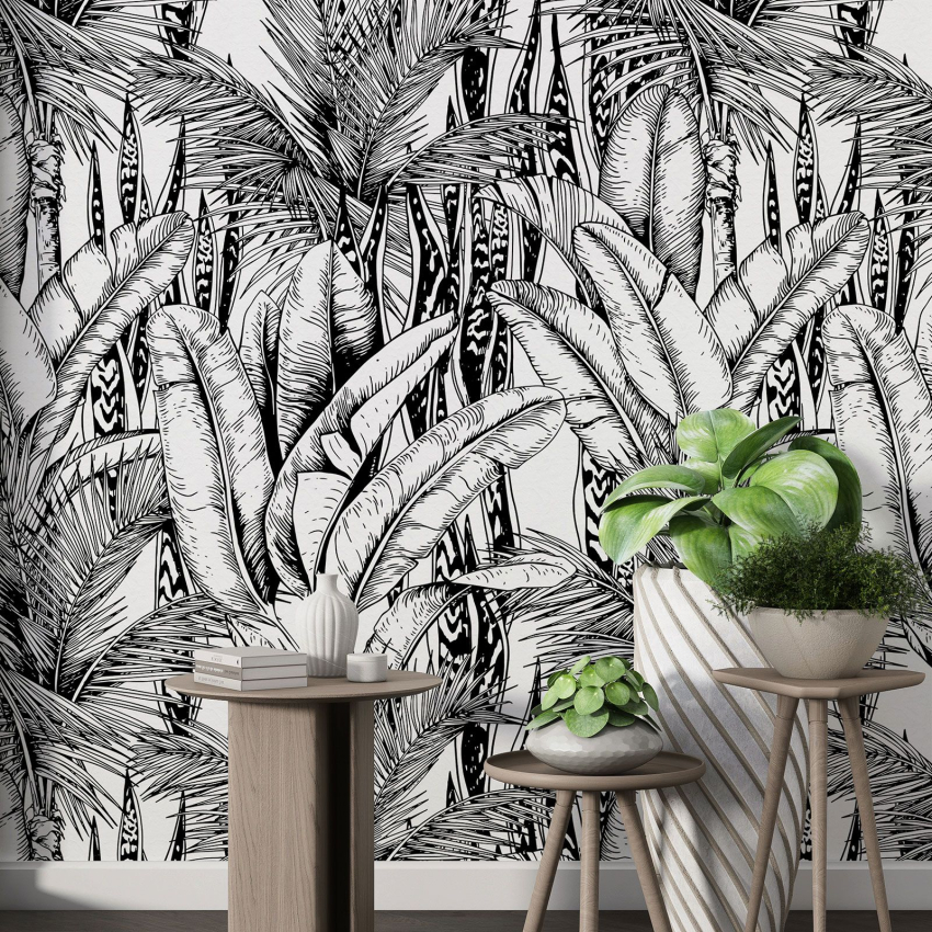 Papier peint motif XL - Motif botanique