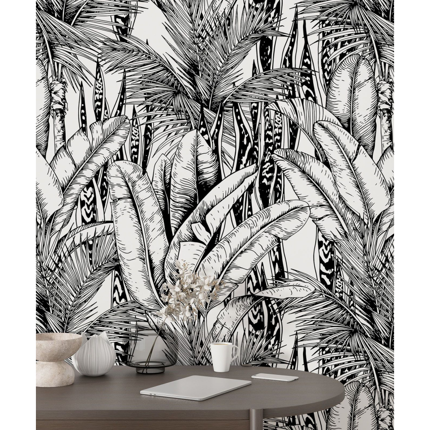 Papier peint motif XL - Motif botanique