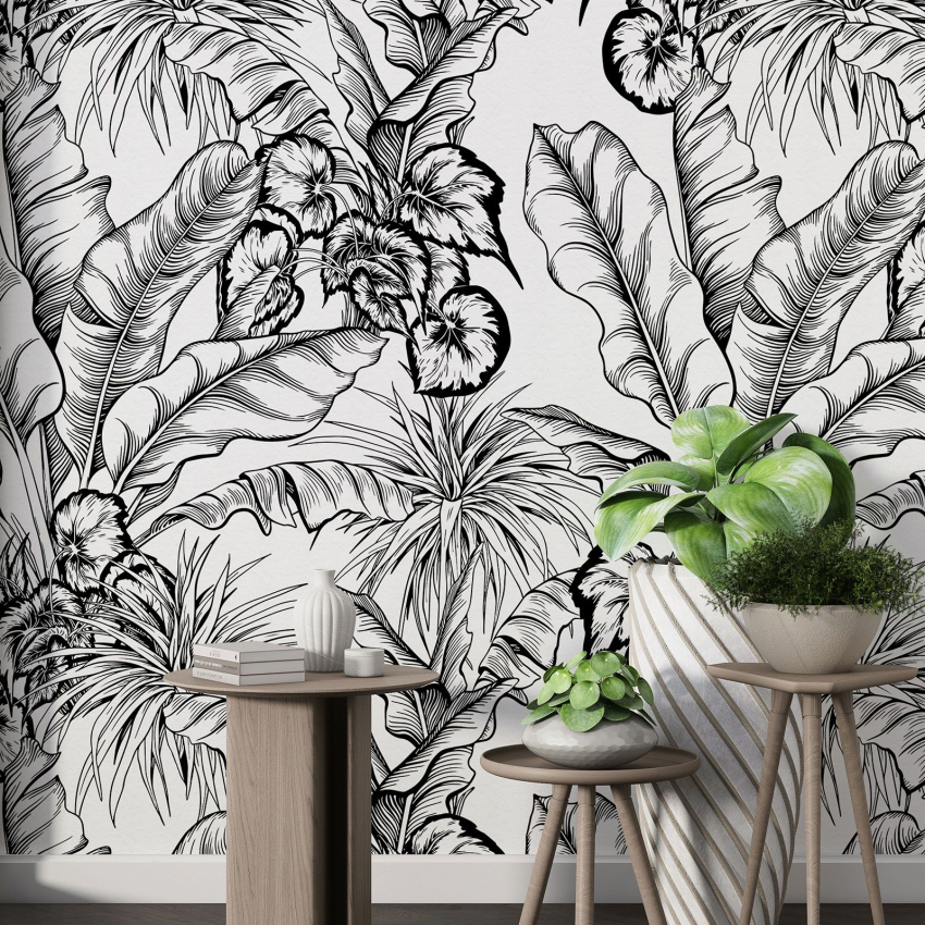 Papier peint motif XL - Motif botanique