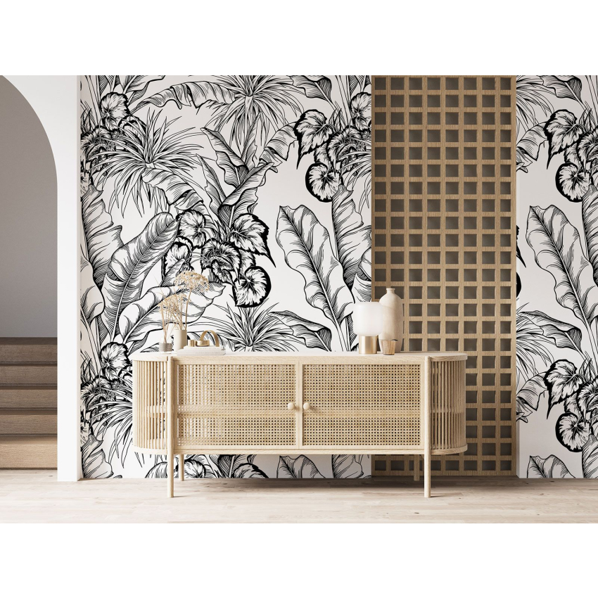 Papier peint motif XL - Motif botanique