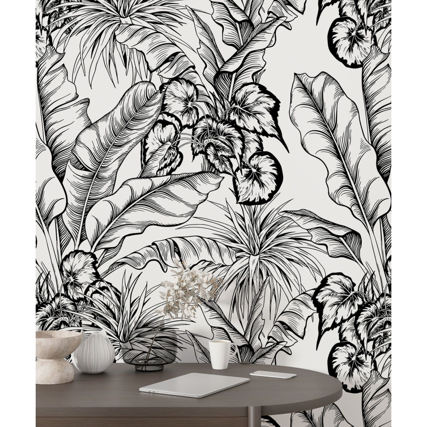 Papier peint motif XL - Motif botanique