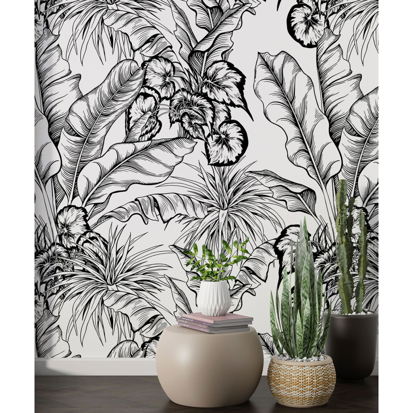 Papier peint motif XL - Motif botanique