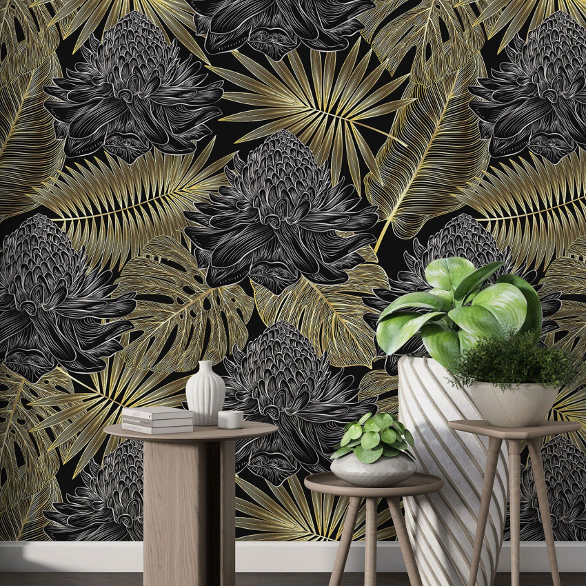 Papier peint motif XL - Motif botanique