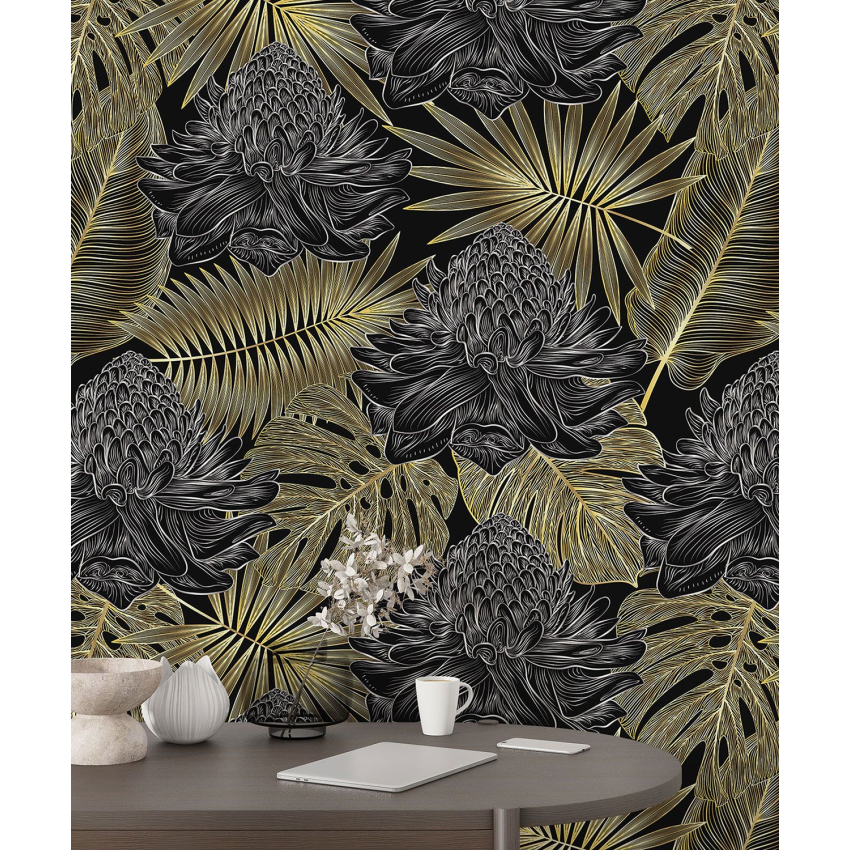Papier peint motif XL - Motif botanique