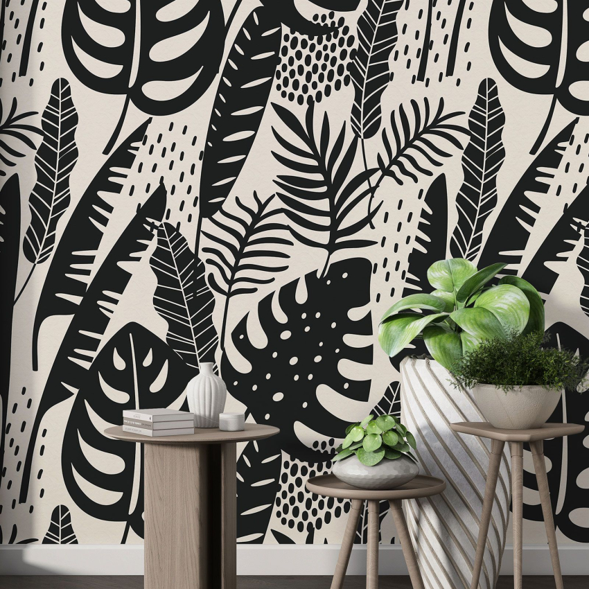 Papier peint motif XL - Motif botanique