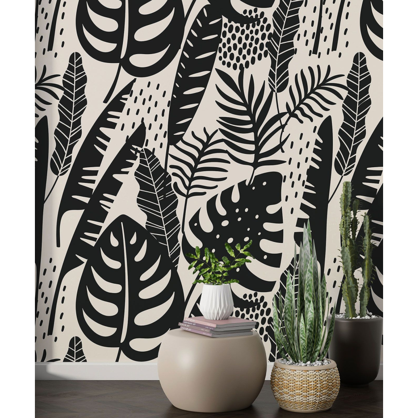 Papier peint motif XL - Motif botanique