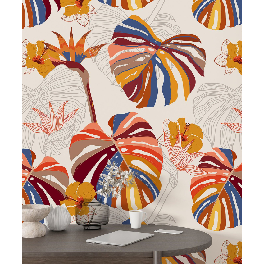 Papier peint motif XL - Motif botanique
