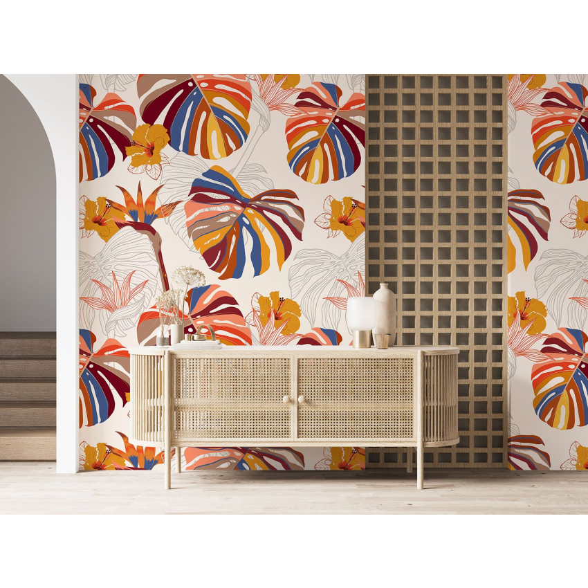 Papier peint motif XL - Motif botanique