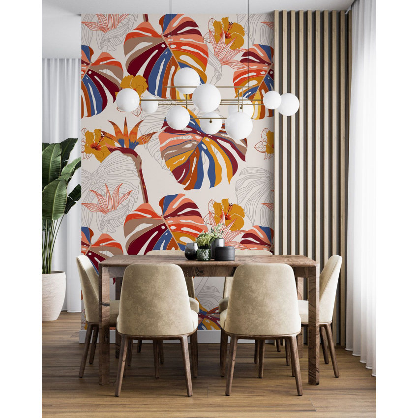 Papier peint motif XL - Motif botanique