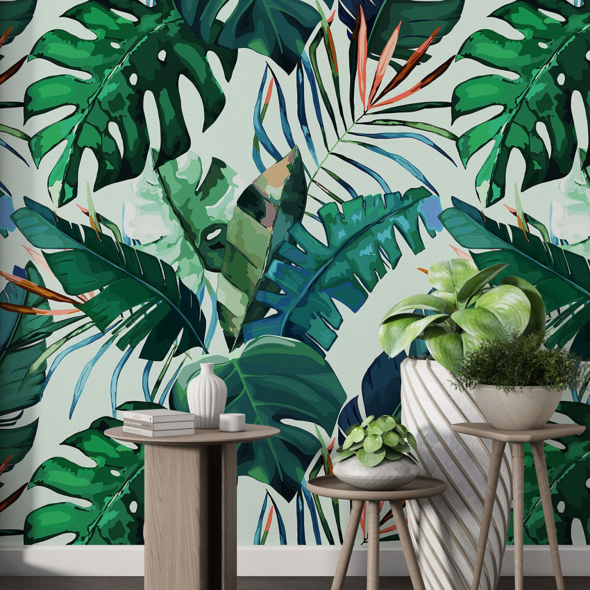 Papier peint motif XL - Motif botanique