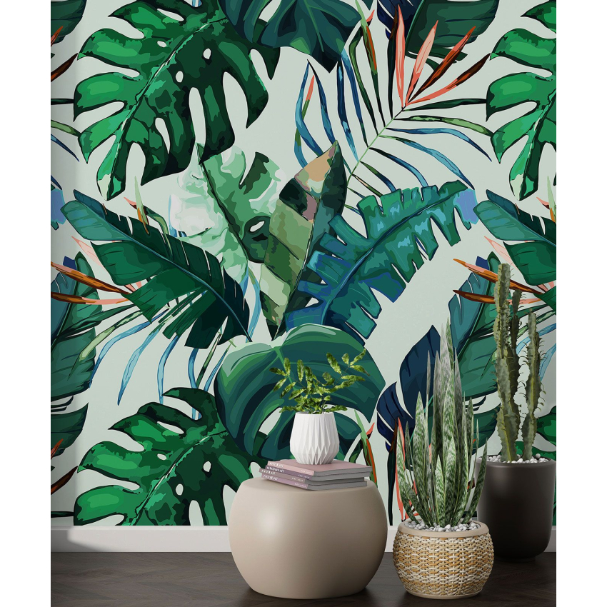 Papier peint motif XL - Motif botanique
