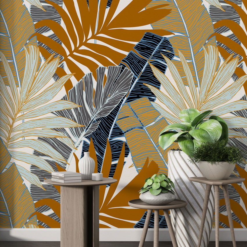 Papier peint motif XL - Motif botanique