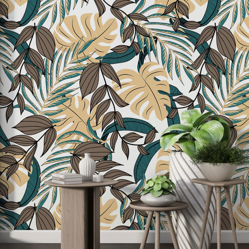 Papier peint motif XL - Motif botanique