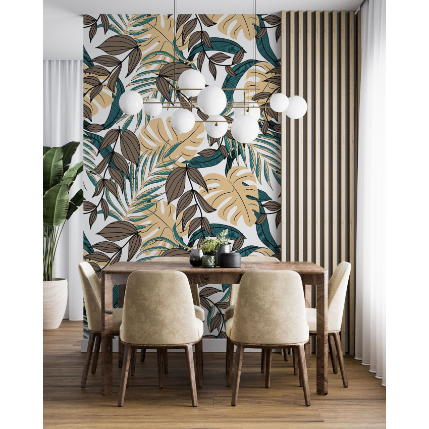 Papier peint motif XL - Motif botanique