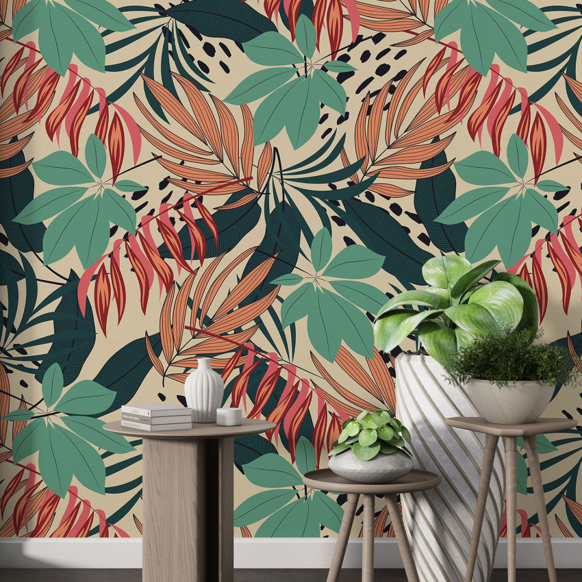 Papier peint motif XL - Motif botanique
