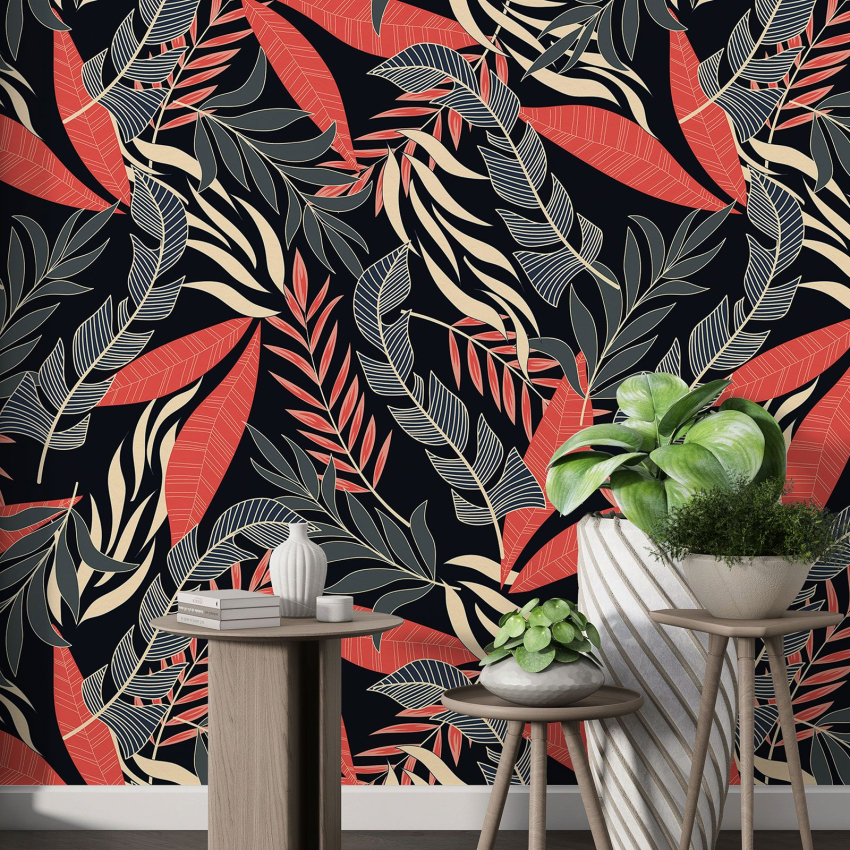 Papier peint motif XL - Motif botanique