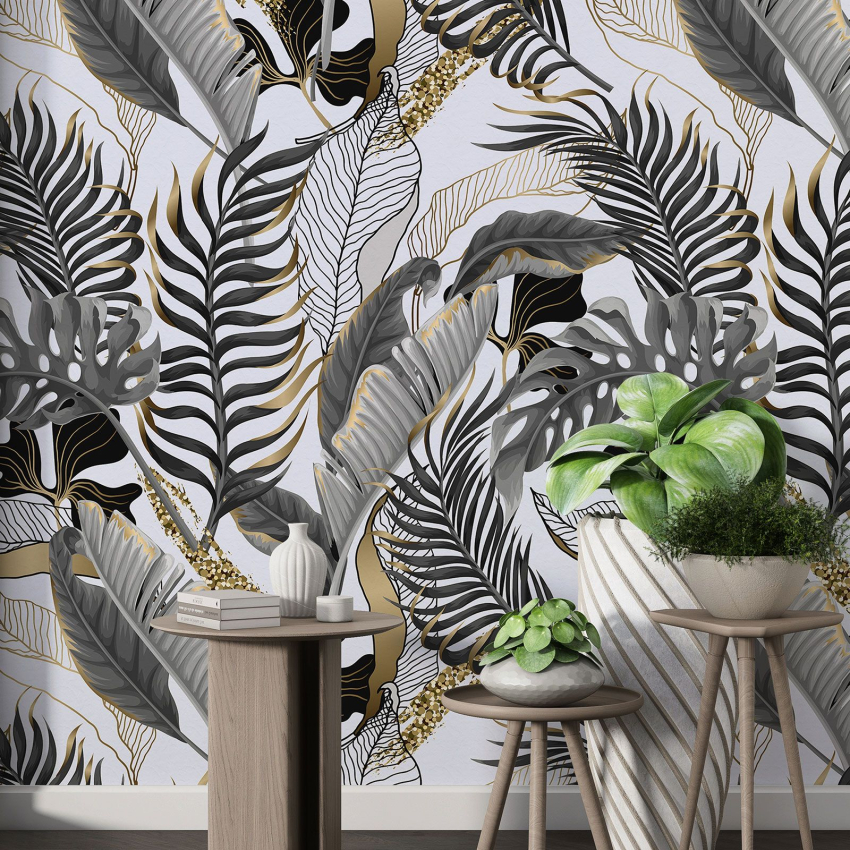 Papier peint motif XL - Motif botanique
