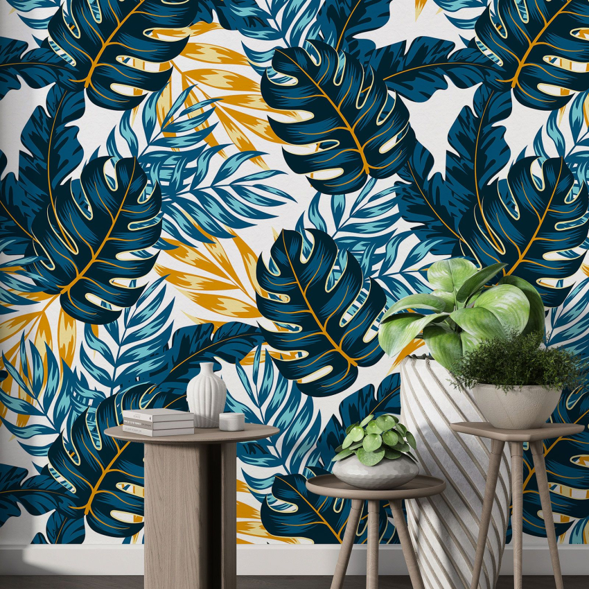 Papier peint motif XL - Motif botanique