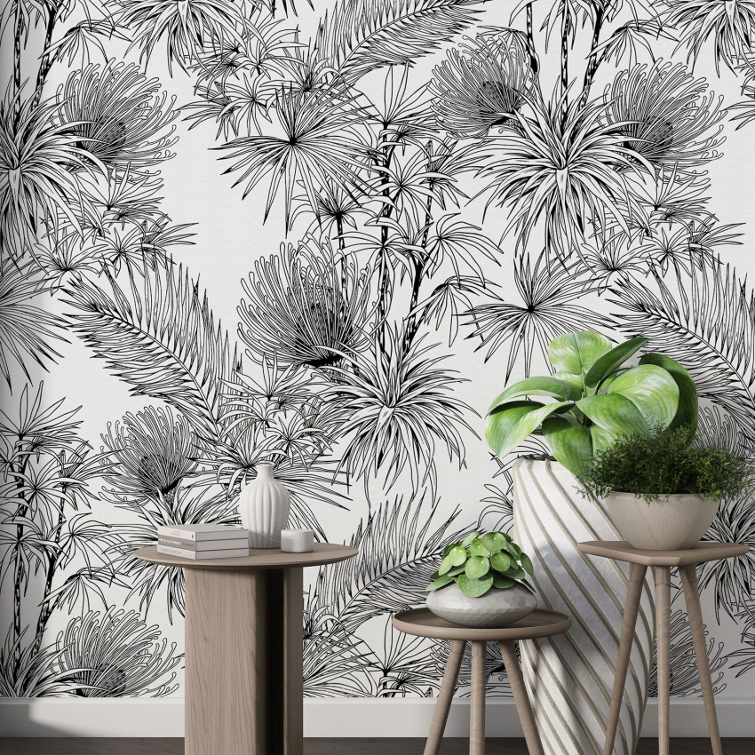 Papier peint motif XL - Motif botanique