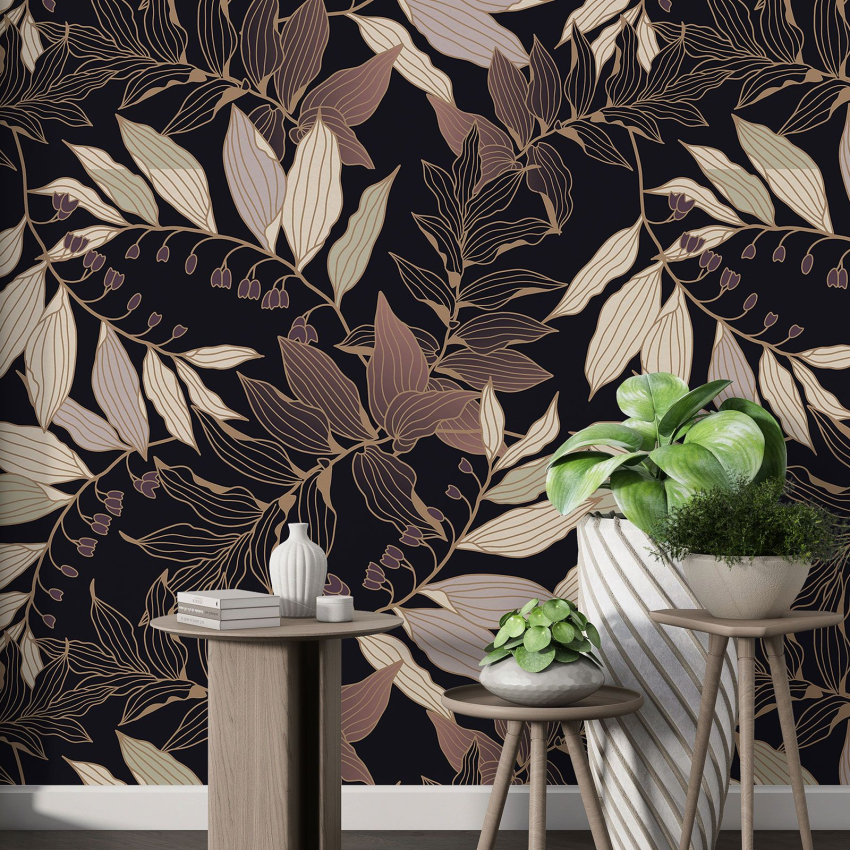 Papier peint motif XL - Motif botanique