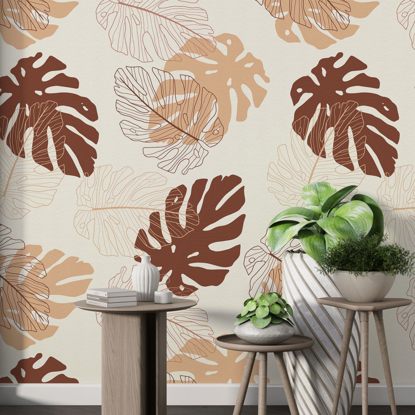 Papier peint motif XL - Motif botanique