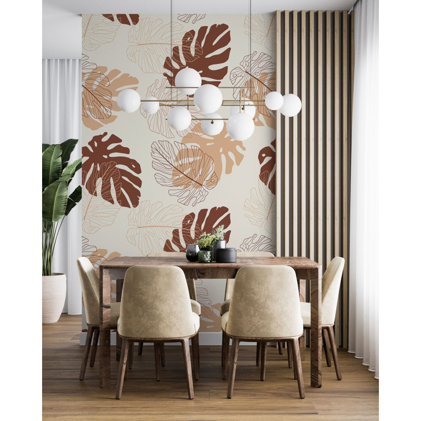 Papier peint motif XL - Motif botanique