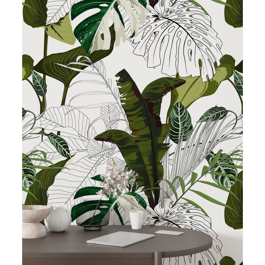 Papier peint motif XL - Motif botanique