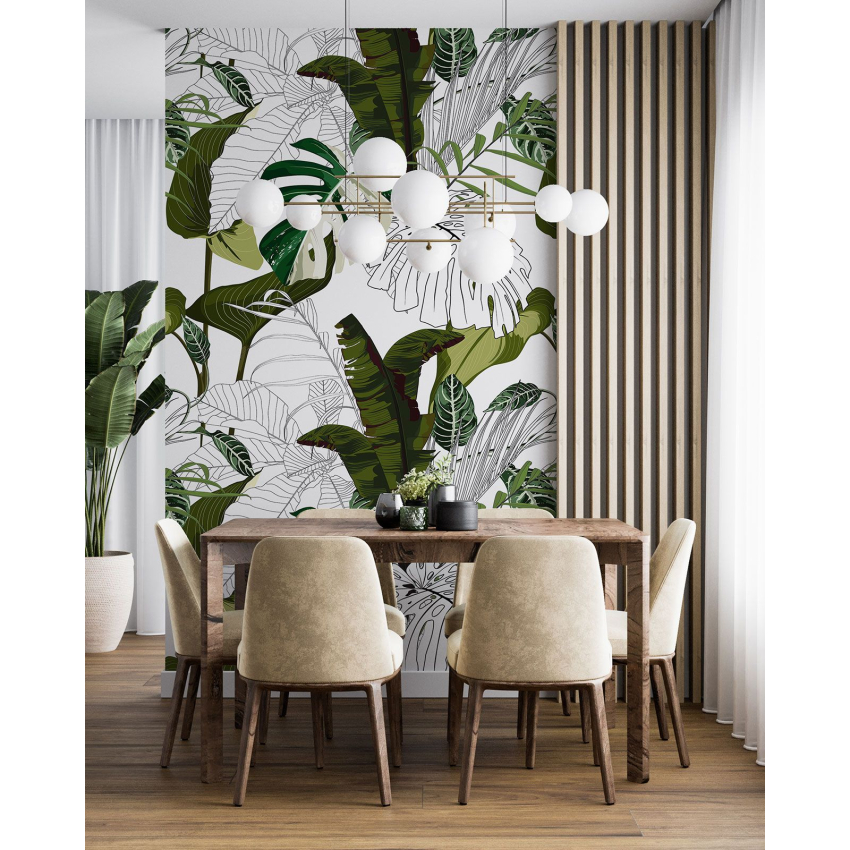 Papier peint motif XL - Motif botanique