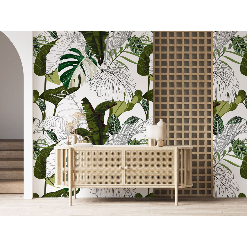 Papier peint motif XL - Motif botanique