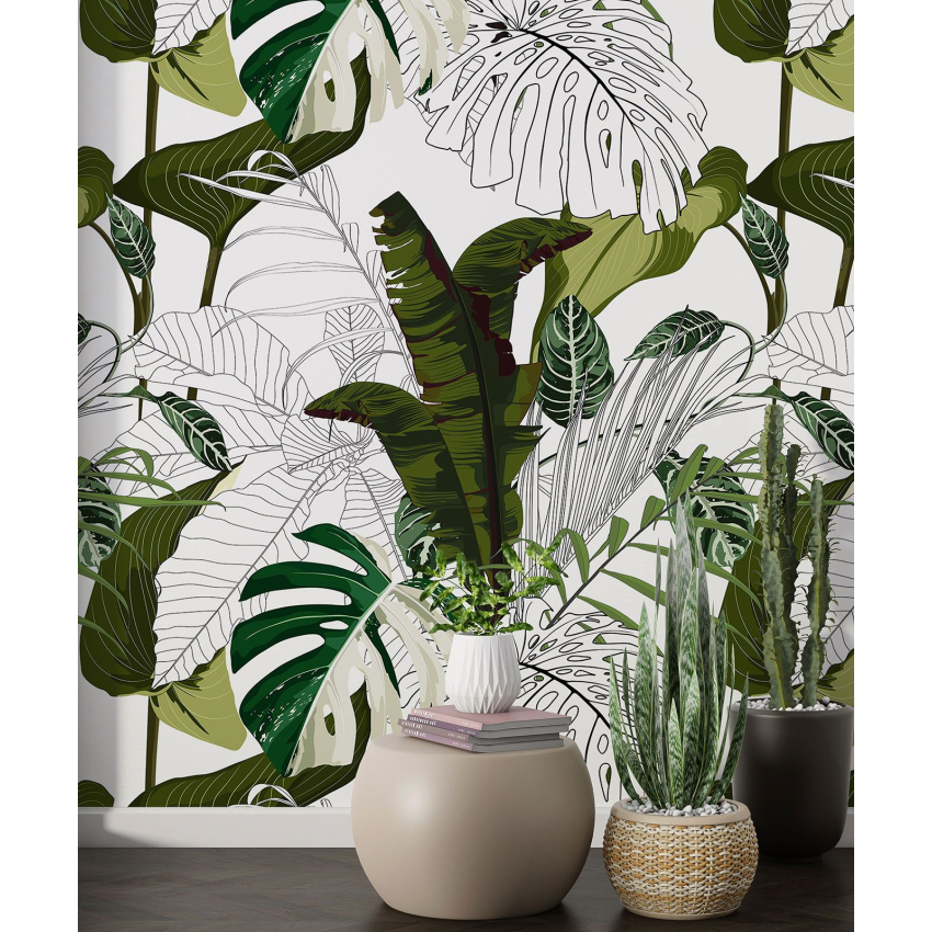 Papier peint motif XL - Motif botanique