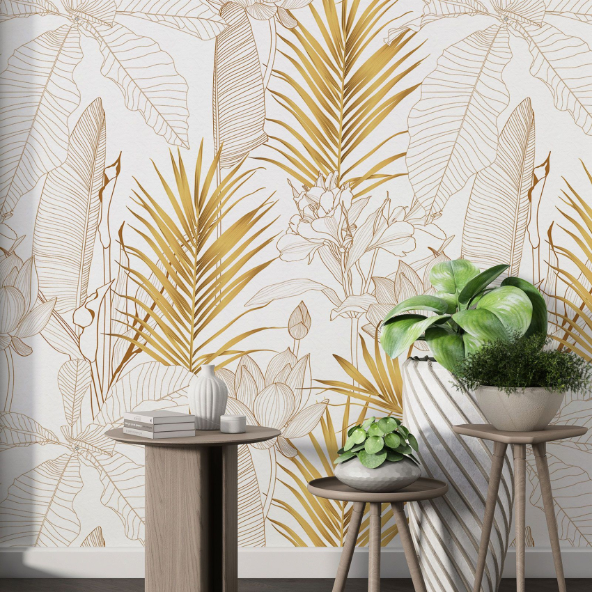 Papier peint motif XL - Motif botanique