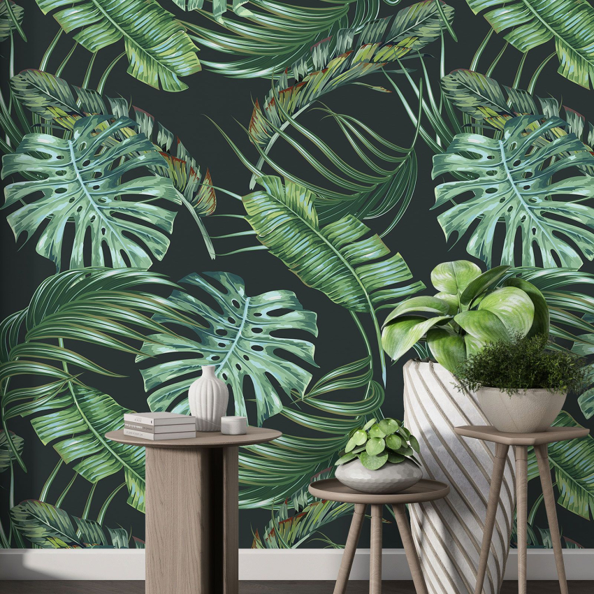Papier peint motif XL - Motif botanique
