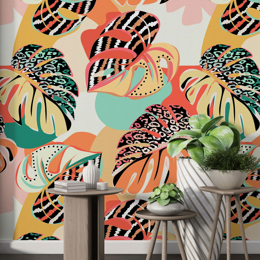 Papier peint motif XL - Motif botanique