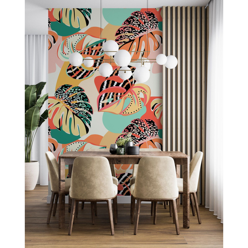Papier peint motif XL - Motif botanique