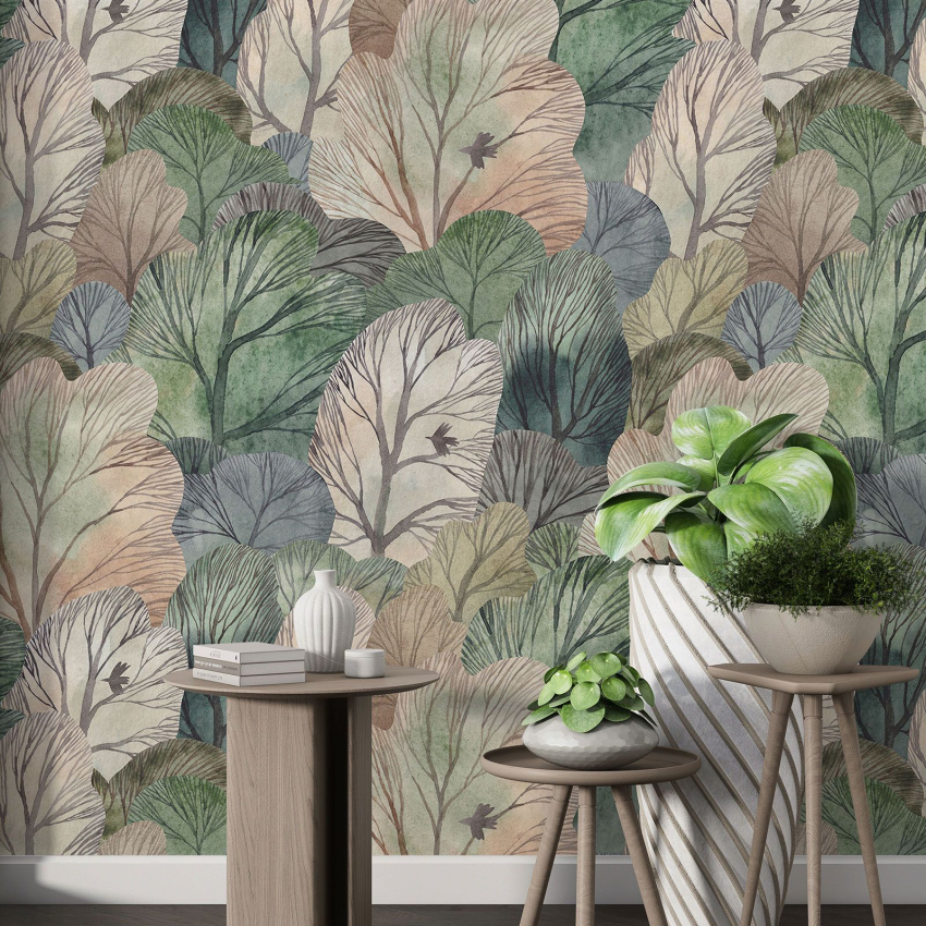 Papier peint motif XL - Motif botanique