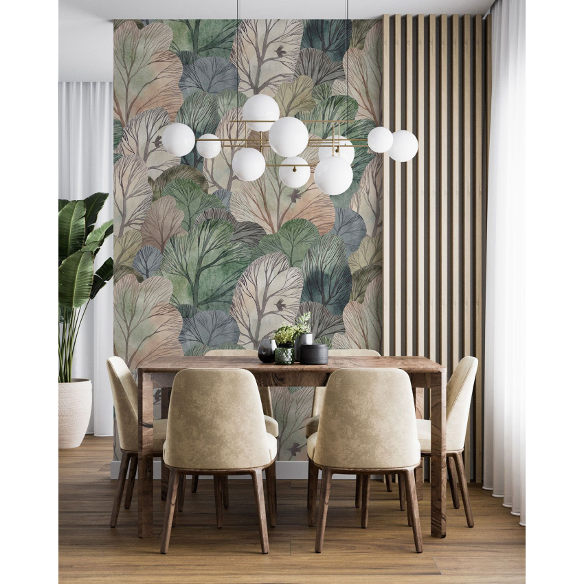 Papier peint motif XL - Motif botanique
