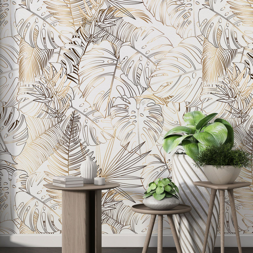 Papier peint motif XL - Motif botanique