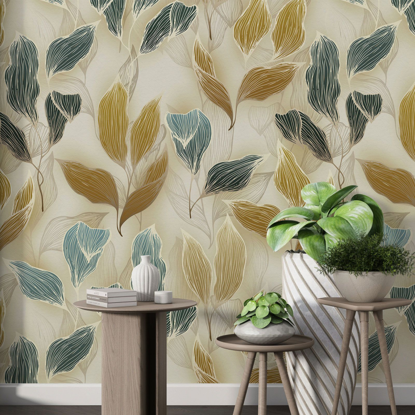 Papier peint motif XL - Motif botanique