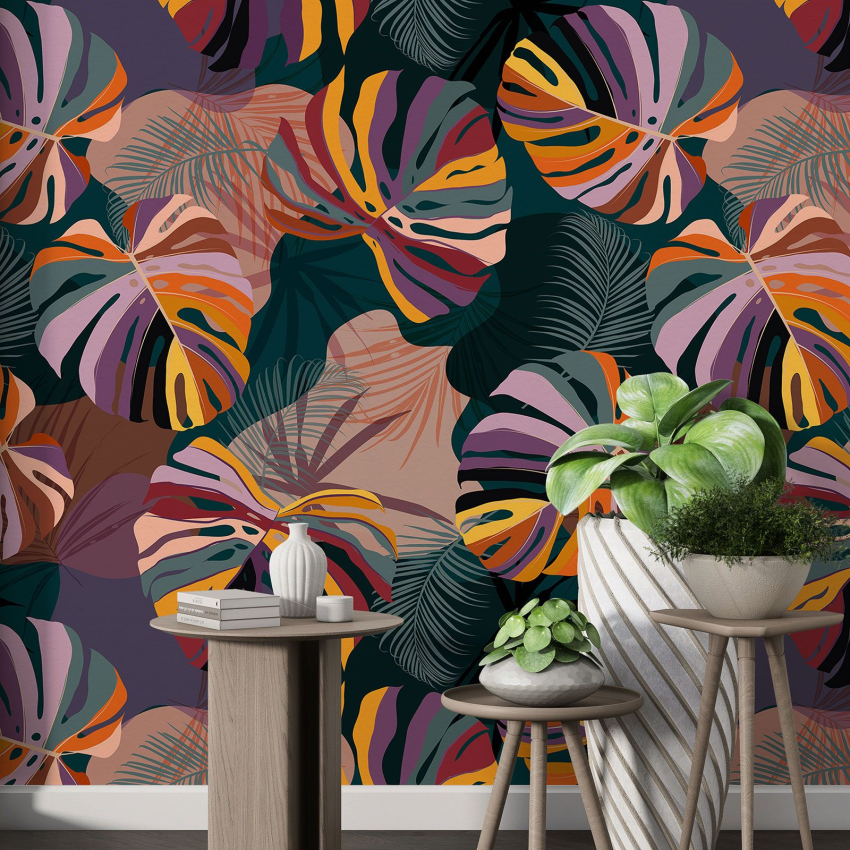 Papier peint motif XL - Motif botanique