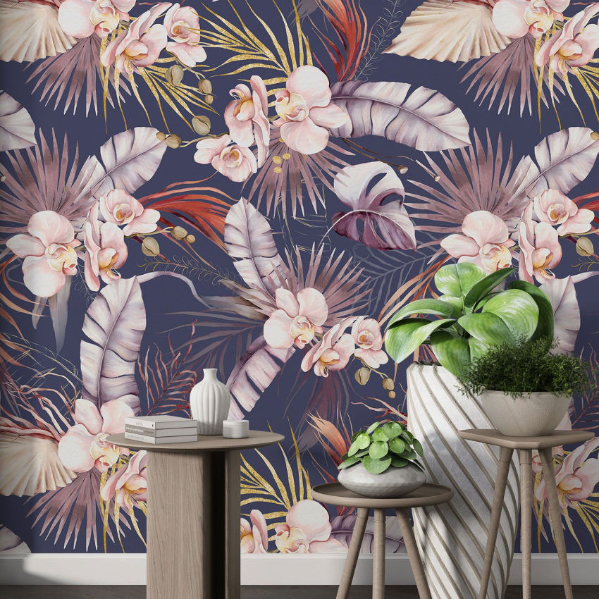 Papier peint motif XL - Motif floral