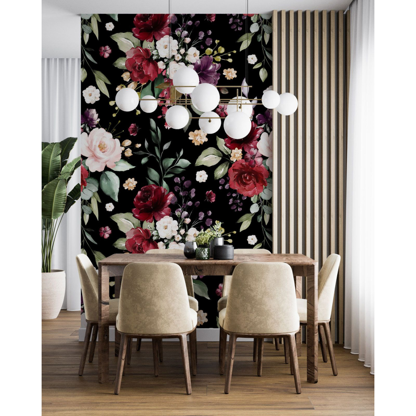 Papier peint motif XL - Motif floral