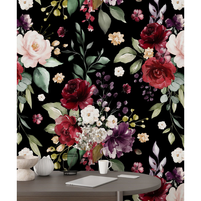 Papier peint motif XL - Motif floral