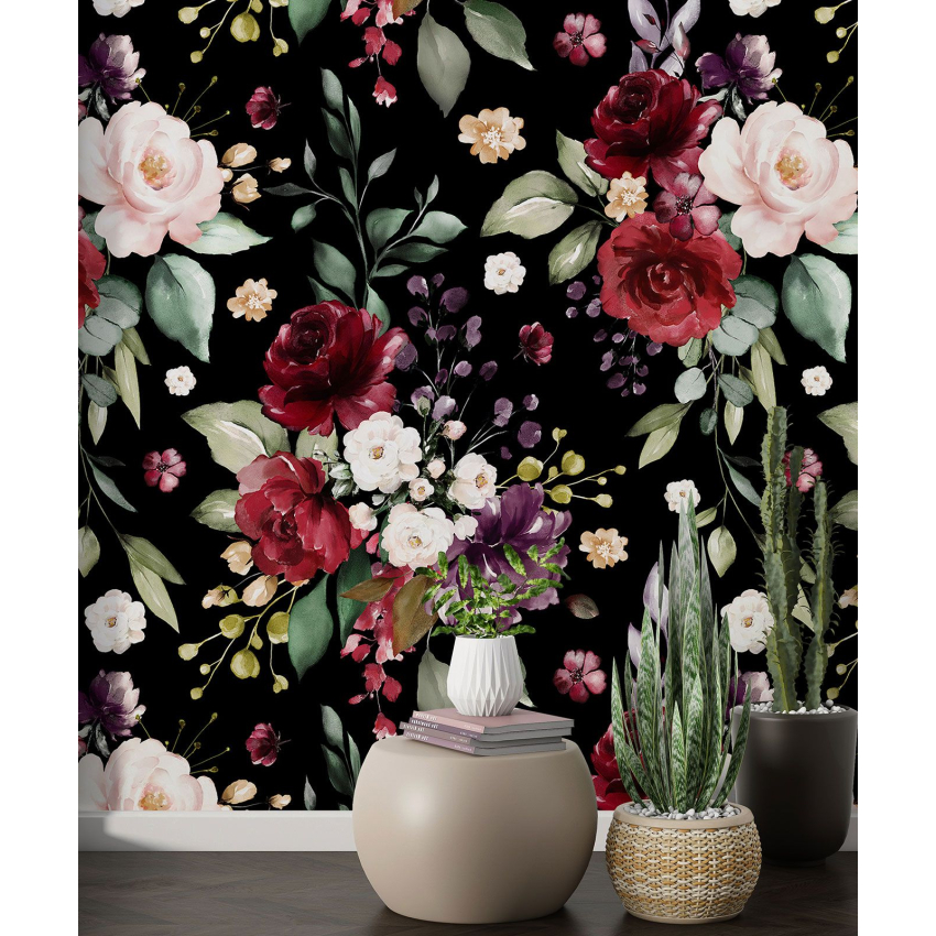 Papier peint motif XL - Motif floral