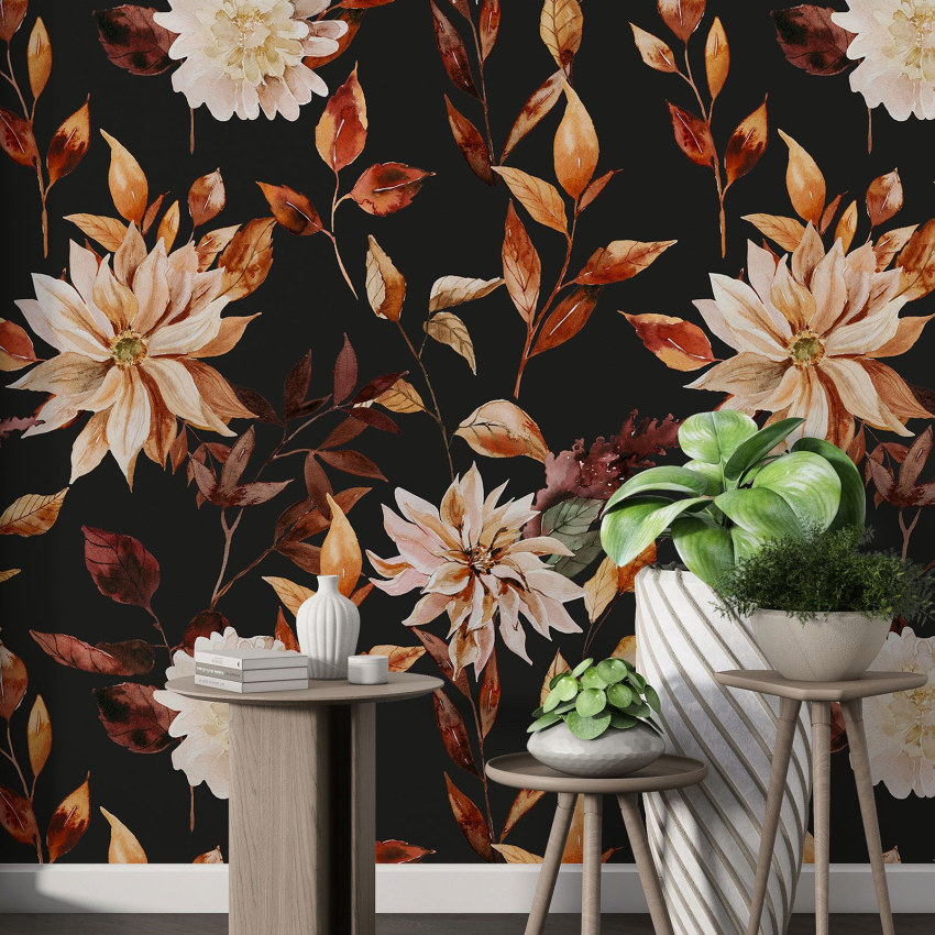 Papier peint motif XL - Motif floral
