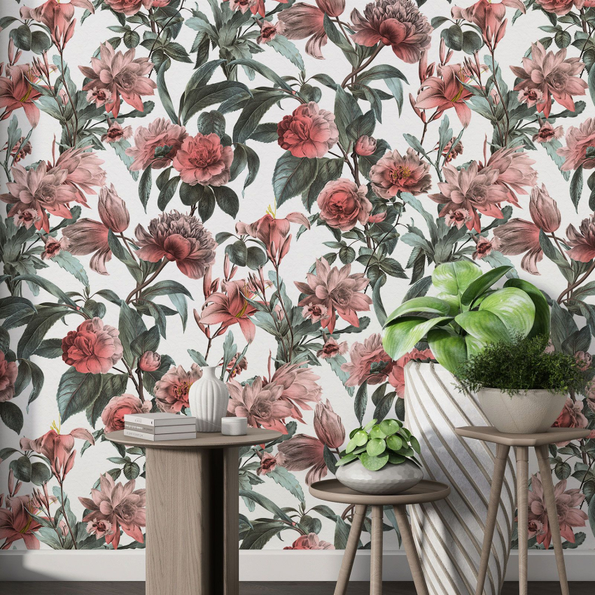 Papier peint motif XL - Motif floral